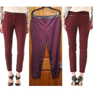 Elizabeth & James Leather Trim Ponte Pants, Size 8